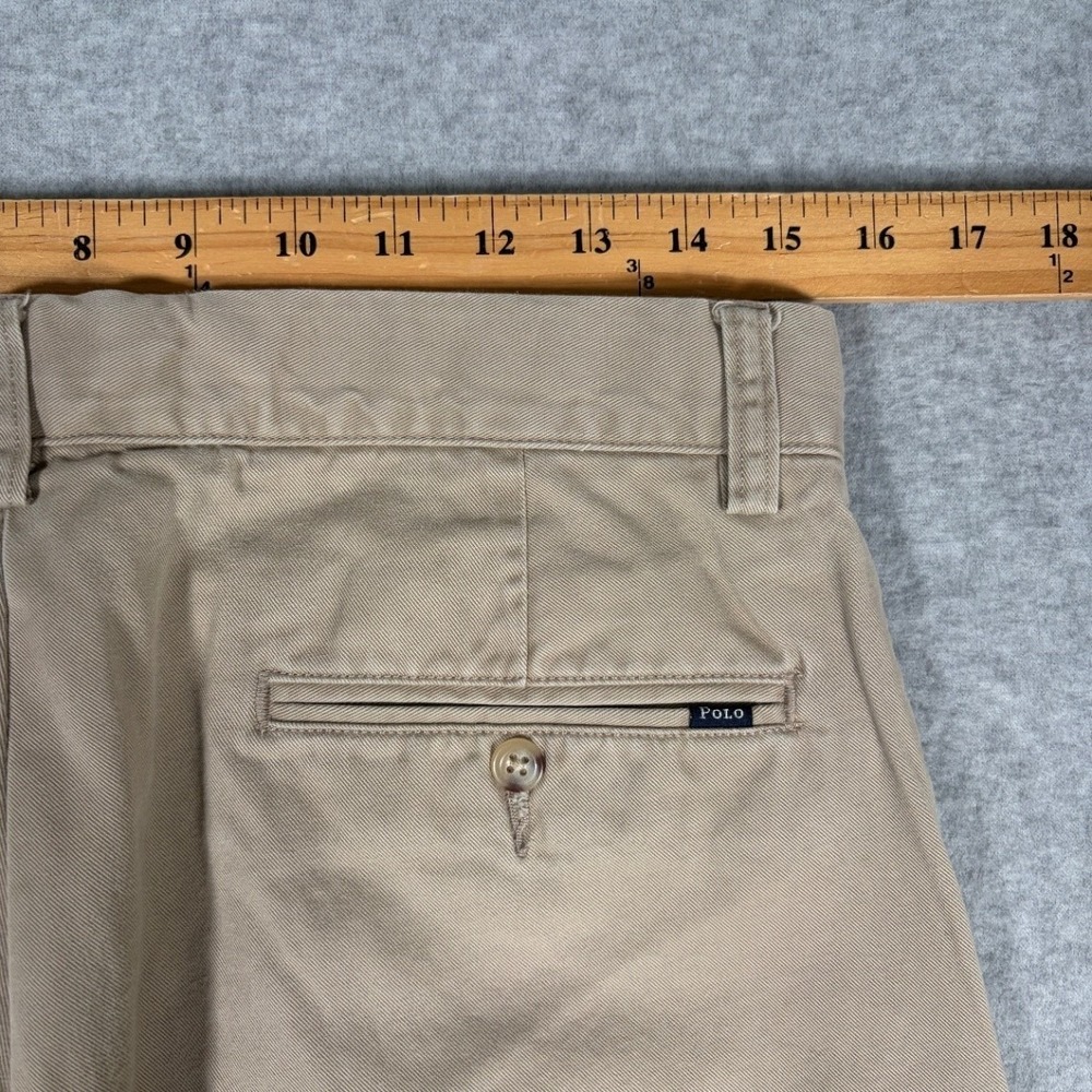 Polo Ralph Lauren Slim Fit Chino Pants Men 32x32 (Fits 31x30) Beige Khaki - Picture 5 of 9